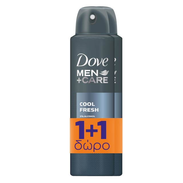 Dove Men Cool Fresh, Αποσμητικό Σπρέι 2x150ml, 1+1 ΔΩΡΟ