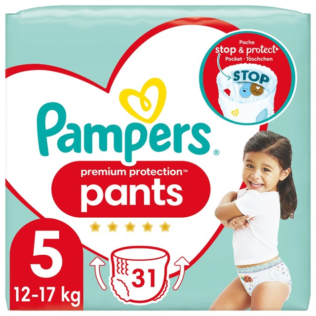 Pampers Pants Μέγεθος 5 (12kg-17kg) - 31 Πάνες-βρακάκι