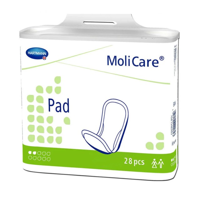 Hartmann MoliCare® Pad 2 σταγόνες, Σερβιέτες Ελαφράς Ακράτειας, 28τμχ