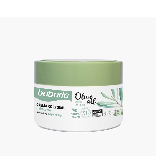Babaria Olive Oil Nourishing Body Cream, Κρέμα Σώματος με 100% Eλαιόλαδο για Θρέψη, 250ml