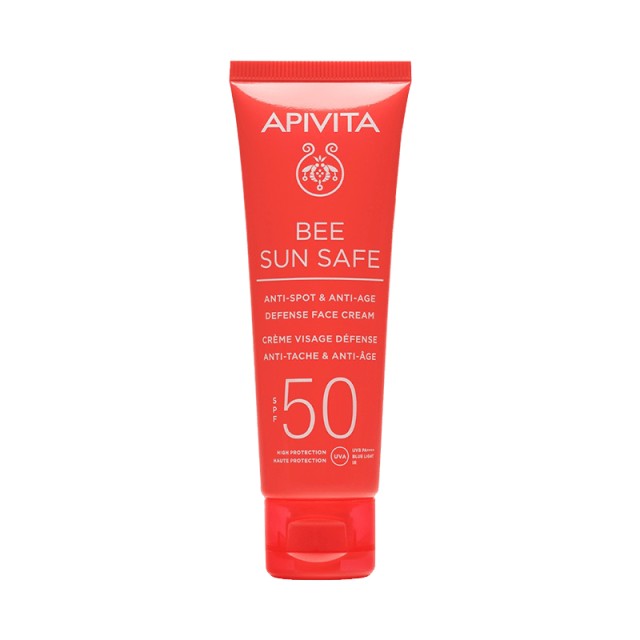 Apivita Bee Sun Safe Αντηλιακή Κρέμα Προσώπου κατά των Πανάδων & των Ρυτίδων SPF50, 50ml