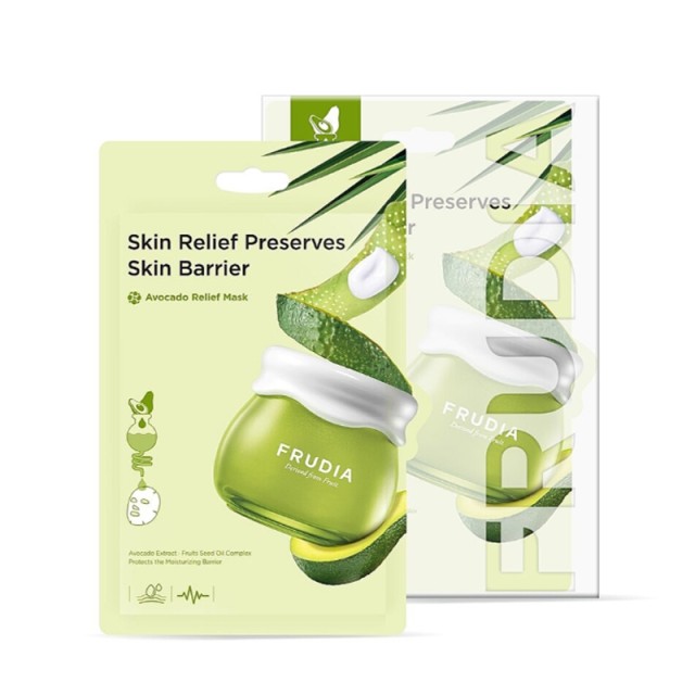 Frudia Skin Relief Preserves Skin Barier Avocado, Θρεπτική  Yφασμάτινη Μάσκα Προσώπου Αβοκάντο, 20ml