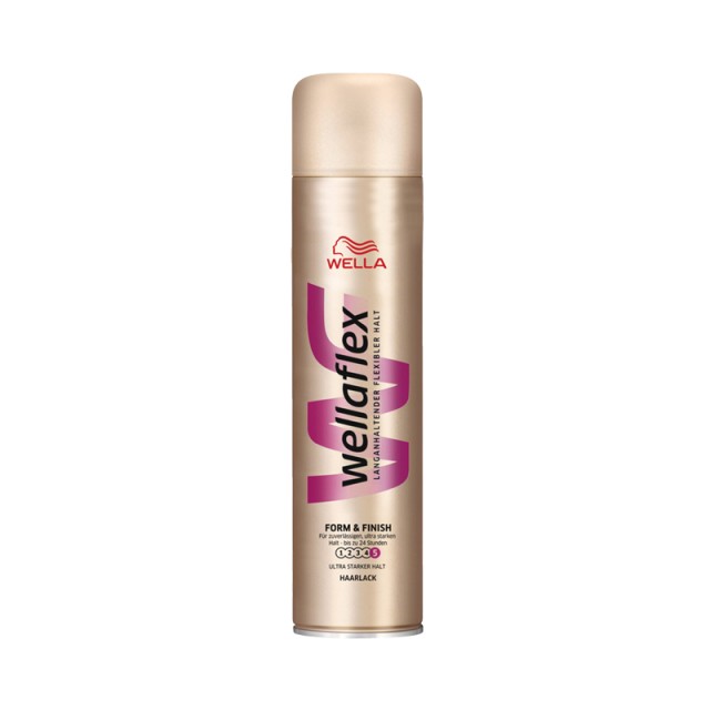 Wellaflex Form & Finish Ultra Strong Hairspray, Λακ για Πολύ Δυνατό Κράτημα στα Μαλλιά, 250ml