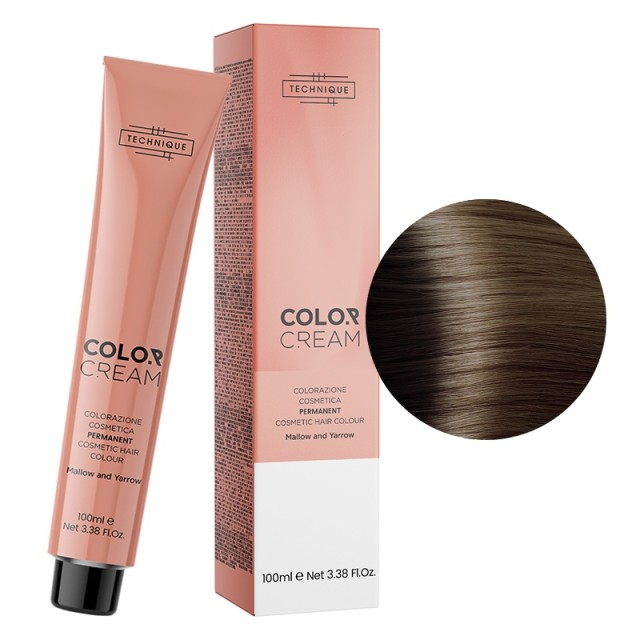 Technique Color Cream Natural Shades, Μόνιμη Βαφή σε Σωληνάριο, 100ml - Ξανθό 7