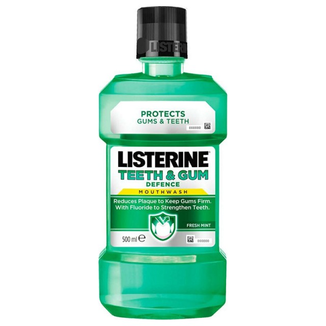 Listerine Teeth & Gum Defence Fresh Mint, Στοματικό Διάλυμα 500ml