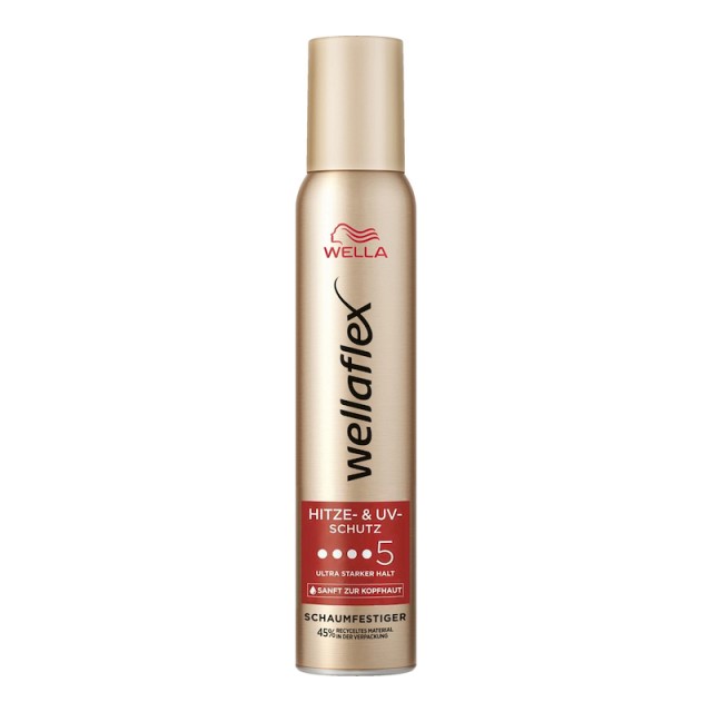 Wellaflex Heat & UV Protection Αφρός Μαλλιών Νο 5 200 ml