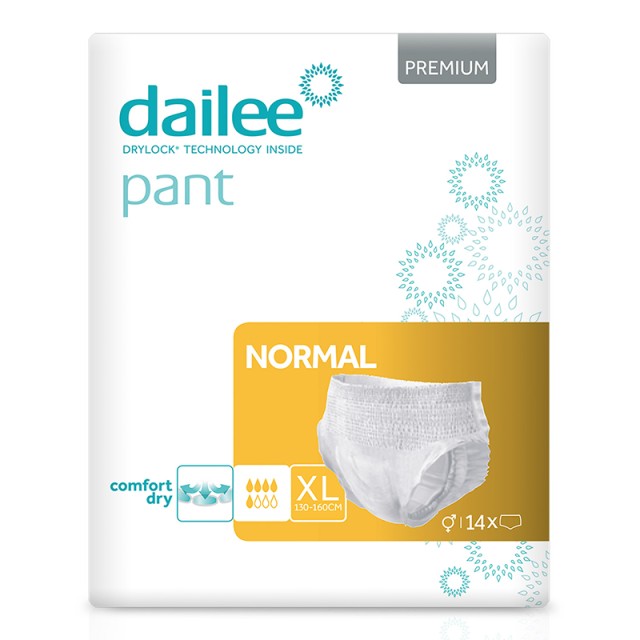 Dailee Premium Pant 5 Drops Normal, Εσώρουχα Ακράτειας X-Large 130-160cm, 14τμχ
