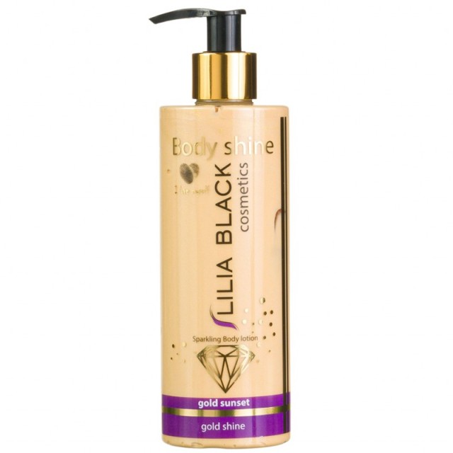 Lilia Black Sparkling Perfumed Body Lotion Gold Sunset, Γαλάκτωμα Με Γκλίτερ, 300ml