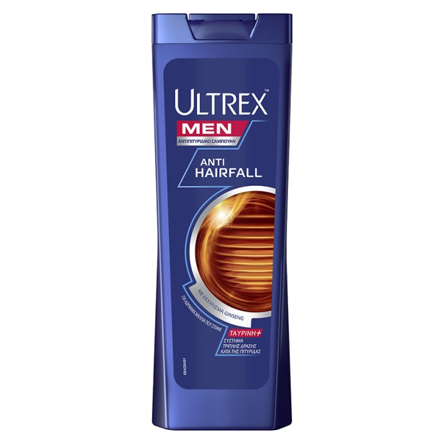 Ultrex Men Anti Hair Fall Shampoo, Ανδρικό Αντιπιτυριδικό Σαμπουάν Κατά της Τριχόπτωσης, 360ml