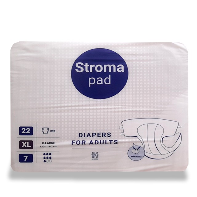 Stroma Pad Diapers, Ανοικτές Πάνες Ακράτειας Ενηλίκων Νο X-Large, 22τεμ.