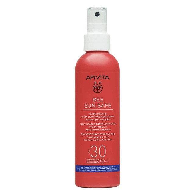 Apivita Bee Sun Safe Αντηλιακό Spray Ελαφριάς Υφής για Πρόσωπο & Σώμα SPF30, 200ml