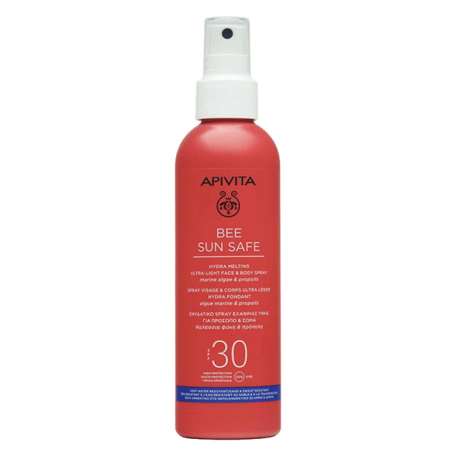 Apivita Bee Sun Safe Αντηλιακό Spray Ελαφριάς Υφής για Πρόσωπο & Σώμα SPF30, 200ml
