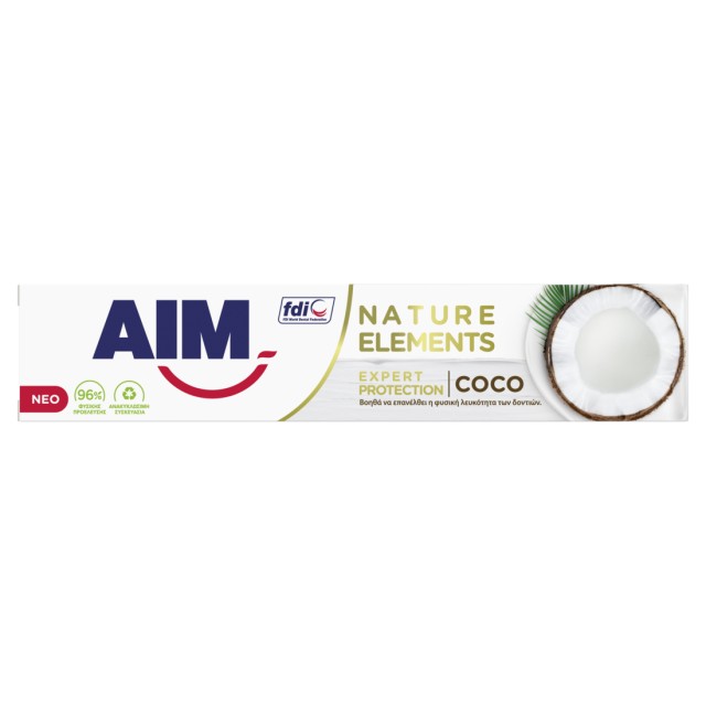 Aim Nature Elements Coco White, Οδοντόκρεμα, 75ml