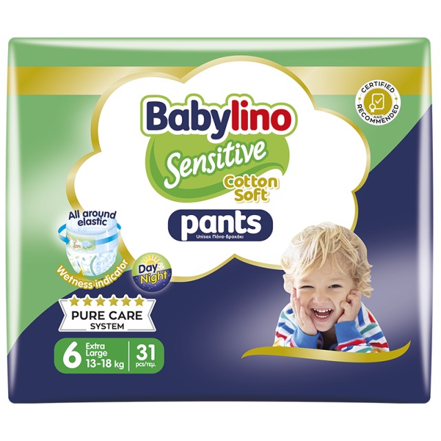 Babylino Pants Cotton Soft Unisex No6 Extra Large 13-18kg 31τεμ