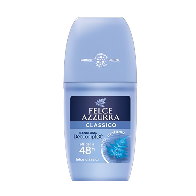 Felce Azzurra Classico IdraTalc Deo Roll On αποσμητικό σώματος 48 ωρών, 50ml