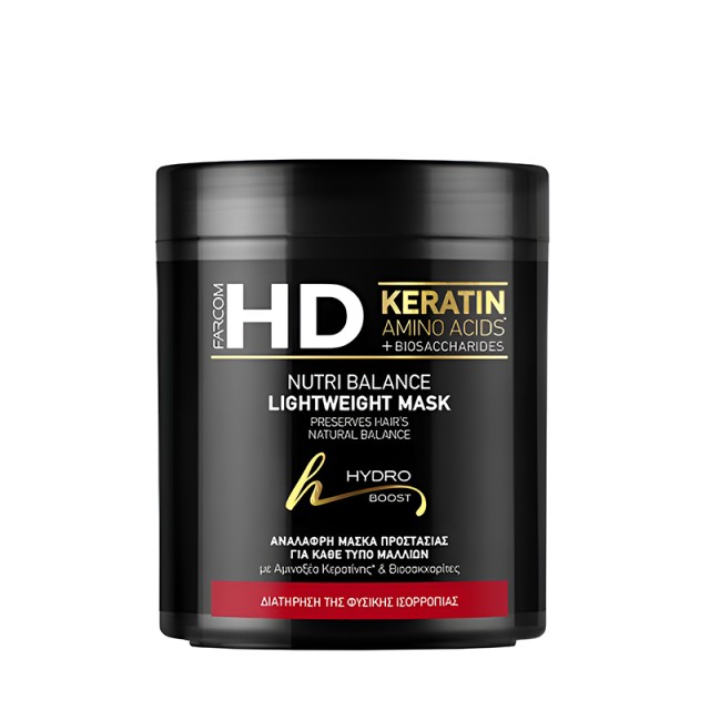 HD Lightweight Hair Mask Nutri Balance, Aνάλαφρη Μάσκα Προστασίας για Όλους τους Τύπους Μαλλιών, 1000ml
