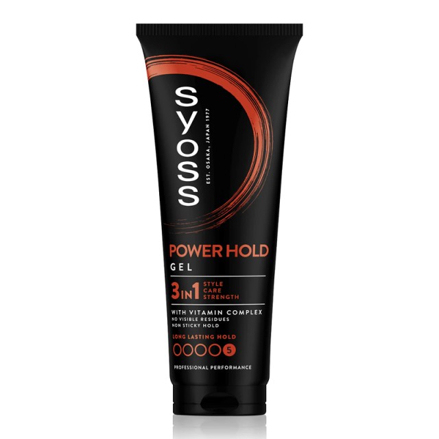 Syoss Men Power Hold Sculpting Gel, Τζελ Μαλλιών για Πολύ Δυνατό Κράτημα μεγάλης διάρκειας, 250ml