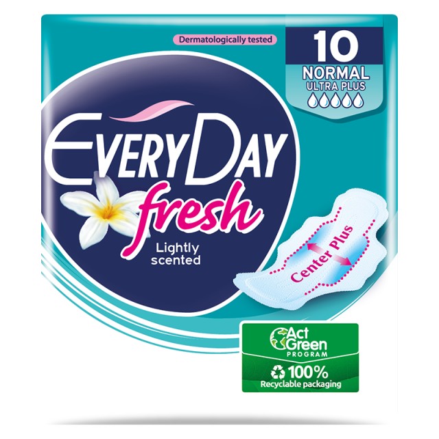 Every Day Σερβιέτες Fresh NORMAL Ultra Plus 10 τεμ.