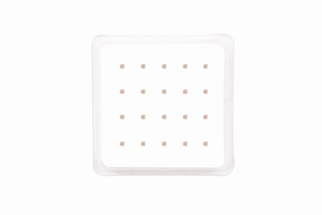 Ro Accessories Σκουλαρίκι μύτης Silver 925 χρυσό multiclip 2 mm με μπίλια